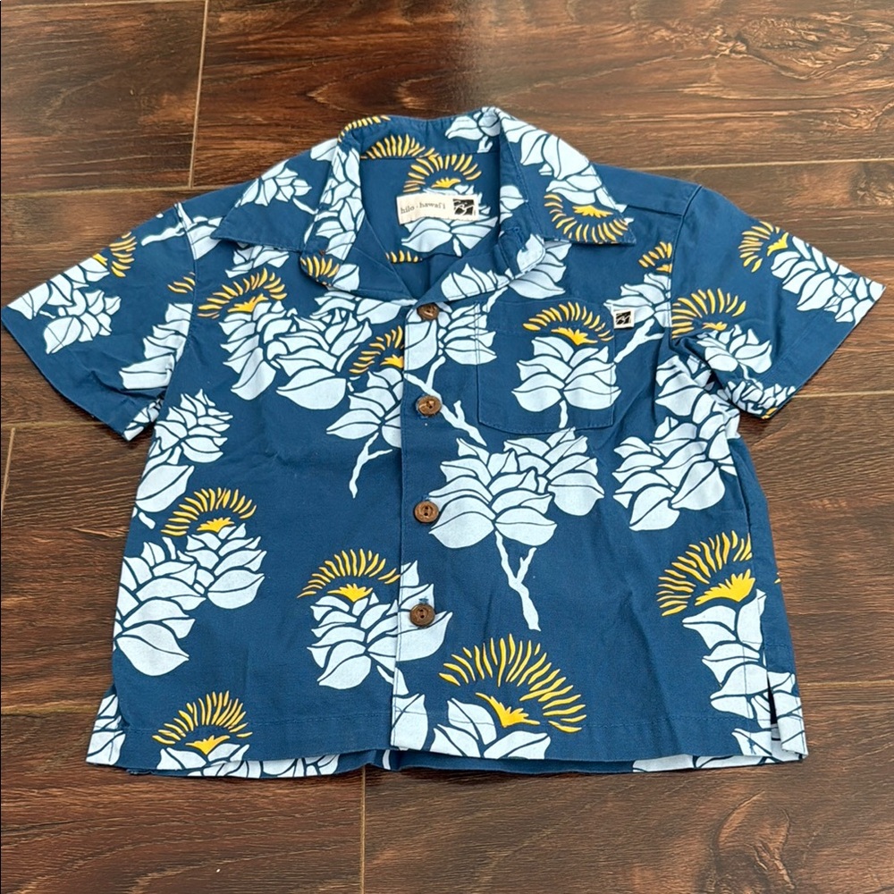 Blue Floral Boy’s Shirt